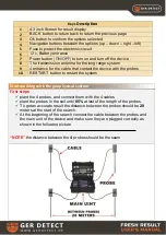 Предварительный просмотр 11 страницы Ger Detect FRESH RESULT 2 SYSTEMS PLUS User Manual