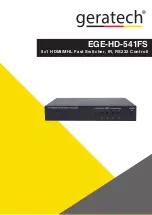 geratech EGE-HD-541FS Manual preview