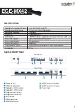 Предварительный просмотр 5 страницы geratech EGE-MX42 Manual