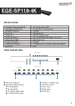 Preview for 5 page of geratech EGE-SP118-4K Manual