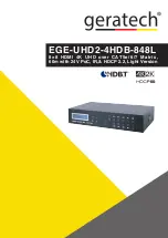 geratech EGE-UHD2-4HDB-848L Manual preview