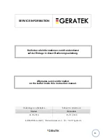 Предварительный просмотр 80 страницы GERATEK HELSINKI SBS 6010S Instruction Manual