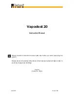 Preview for 1 page of Gerhardt Vapodest 20 Instruction Manual