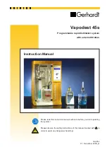 Gerhardt Vapodest 45s Instruction Manual preview