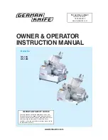 German Knife GS-12A Owner & Operator Instruction Manual предпросмотр