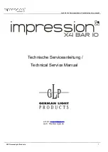 German Light Products Impression X4 BAR 10 Technical & Service Manual preview