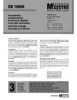 Preview for 1 page of German Maestro SW 10009 Installation Manual