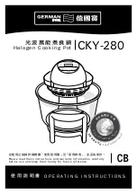 German pool CKY-280 Operating Instructions Manual preview