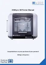 Предварительный просмотр 1 страницы German RepRap X500pro Manual