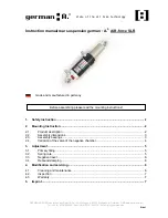 Предварительный просмотр 1 страницы Germana-A AIR-FORCE SLR Instruction Manual