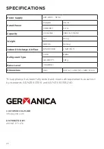 Предварительный просмотр 20 страницы GERMANICA GPA19KW Instruction Manual