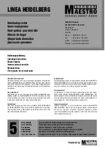 GermanMAESTRO LINEA HEIDELBERG HD-PF 200 Operating Instructions Manual preview