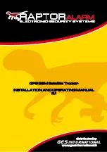 Preview for 1 page of GES INTERNATIONAL RAPTOR ALARM ANF2059 Installation And Operating Manual