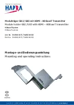 Предварительный просмотр 1 страницы GES Hapra HDbaseT GB2 Mounting And Operating Instructions