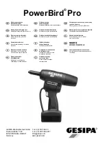 Gesipa PowerBird Pro Operating Manual With Spare Parts List preview