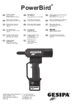 Gesipa PowerBird Operating Manual With Spare Parts List preview