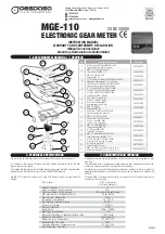 Gespasa MGE-110 Instruction Manual предпросмотр