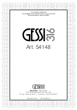 Preview for 1 page of Gessi 316 Series Manual