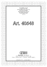 Gessi 40548 Manual preview