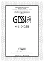 Preview for 1 page of Gessi BATH316 54028 Manual