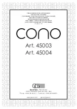 Preview for 1 page of Gessi cono 45003 Bath Mixing Program