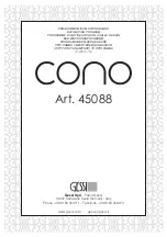 Gessi cono 45088 Manual предпросмотр