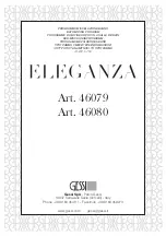 Preview for 1 page of Gessi ELEGANZA 46079 Bath Mixing Program