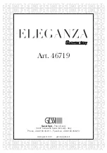 Preview for 1 page of Gessi ELEGANZA 46719 Manual