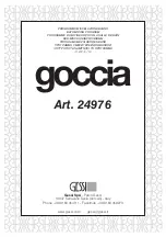 Предварительный просмотр 1 страницы Gessi goccia 24976 Manual