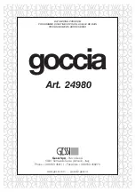 Предварительный просмотр 1 страницы Gessi goccia 24980 Manual