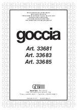 Preview for 1 page of Gessi Goccia 33681 Manual