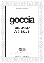 Предварительный просмотр 1 страницы Gessi goccia 35237 Manual