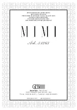 Gessi MIMI 31263 Manual preview