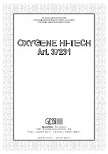 Предварительный просмотр 1 страницы Gessi OXYGENE HI-TECH 37231 Manual