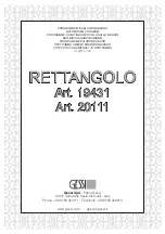 Предварительный просмотр 1 страницы Gessi RETTANGOLO 19431 Manual