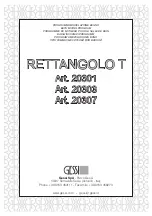 Preview for 1 page of Gessi RETTANGOLO T 20301 Quick Start Manual