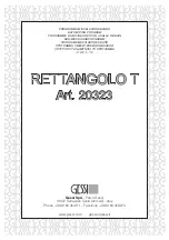 Предварительный просмотр 1 страницы Gessi RETTANGOLO T 20323 Installation Manual