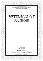 Gessi RETTANGOLO T 27043 Manual предпросмотр