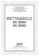 Gessi RETTANGOLO Installation Instructions Manual предпросмотр