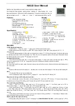 Preview for 1 page of Gesteknik HA323 Series User Manual