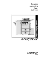 Gestetner 2135DP Operating Instructions Manual preview