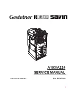 Предварительный просмотр 1 страницы Gestetner A193 Service Manual