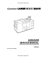 Preview for 1 page of Gestetner A294 Service Manual