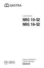 Preview for 1 page of GESTRA NRG 10-52 Original Installation & Operating Manual