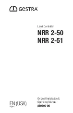 Preview for 1 page of GESTRA NRR 2-50 Original Installation & Operating Manual