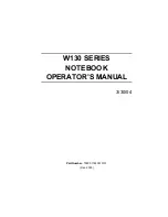 Предварительный просмотр 1 страницы Getac W130 Series Operator'S Manual