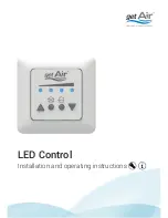 Preview for 1 page of getAir LED control Installation And Operating Instructions Manual