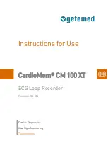 Preview for 1 page of getemed CardioMem CM 100 XT Instructions For Use Manual