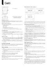 Предварительный просмотр 2 страницы Geti GRT02 Operating Instructions Manual