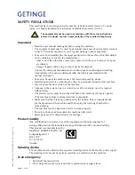 Preview for 4 page of Getinge 46-SERIES User Manual